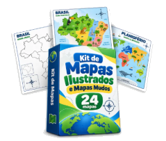 Kit de Mapas Ilustrados e Mapas Mudos