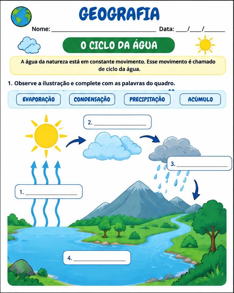 O ciclo da água